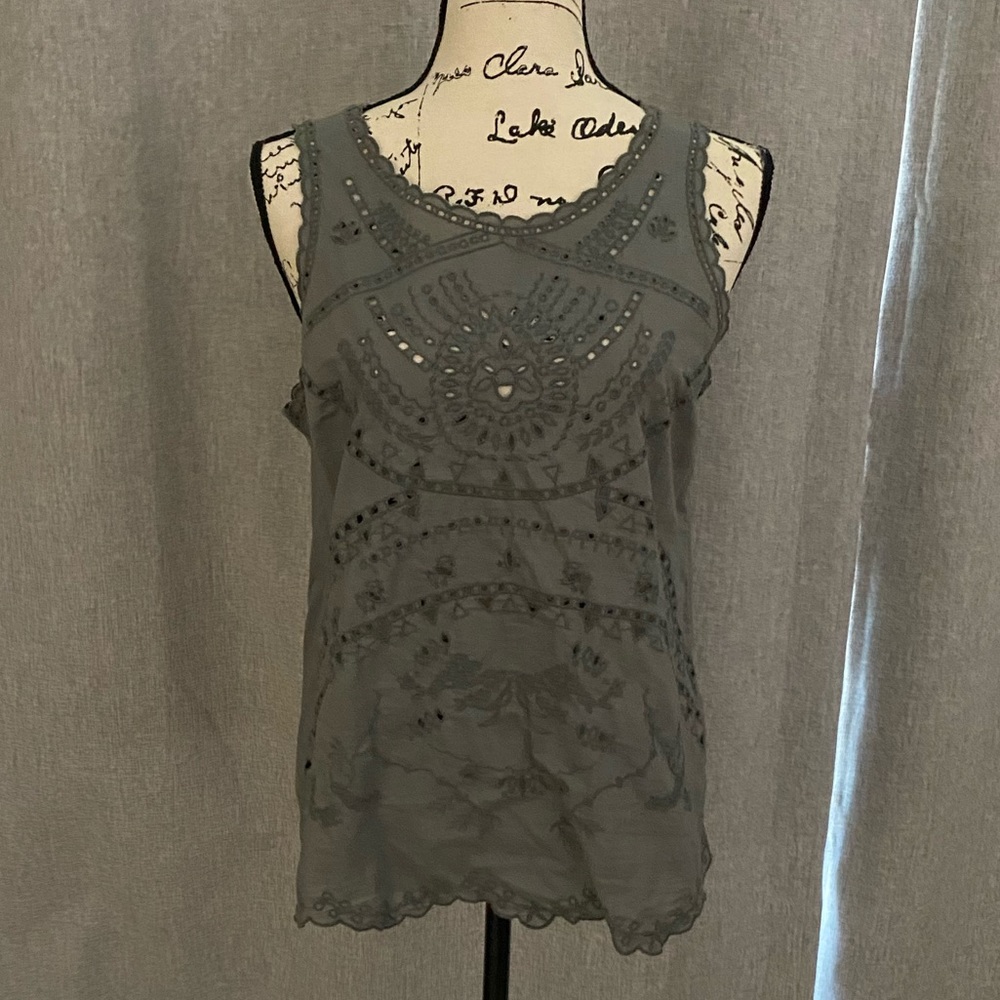 Lace cutout design top